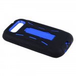 Wholesale Samsung Galaxy S3 / i9300 Armor Hybrid Case with Kickstand (Black-Blue)